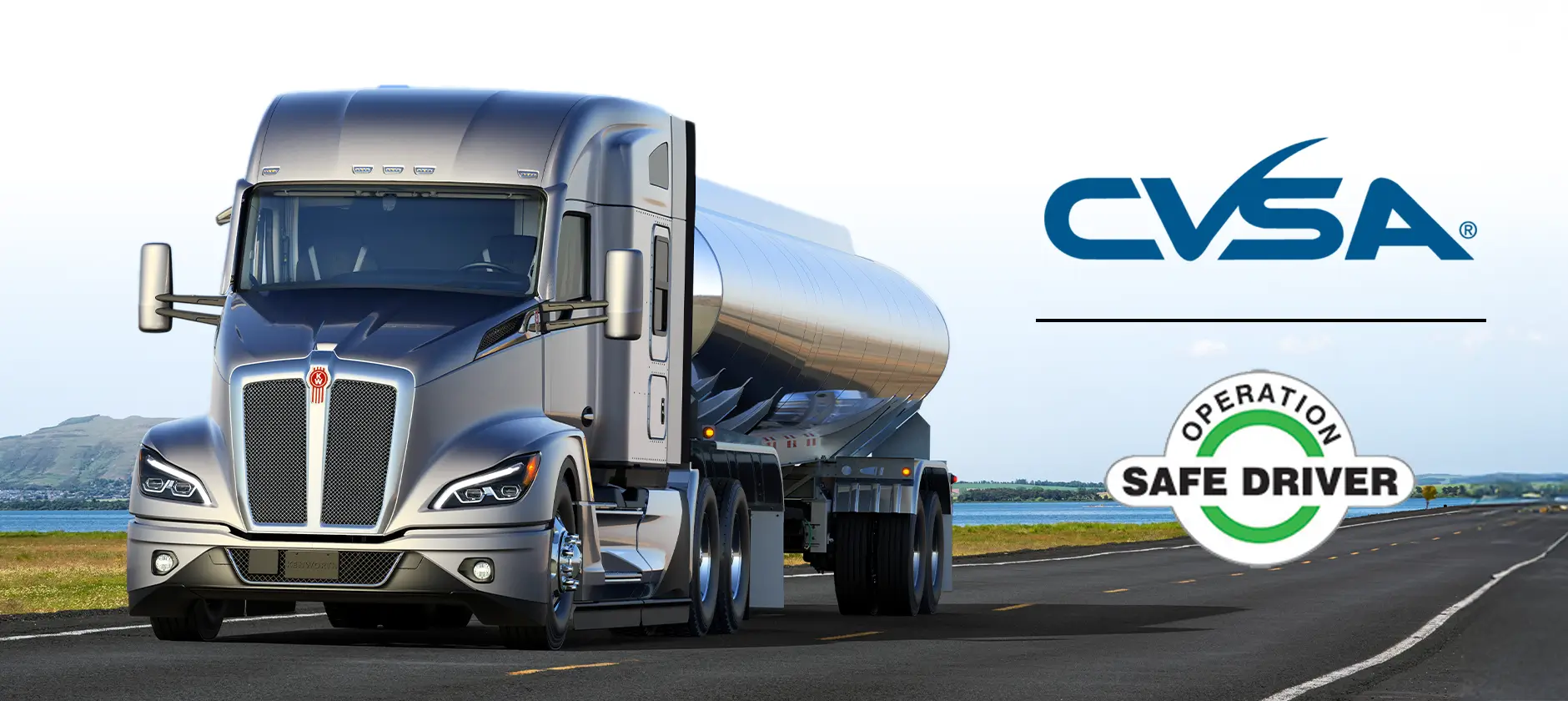 Image of a truck and the CVSA Logo